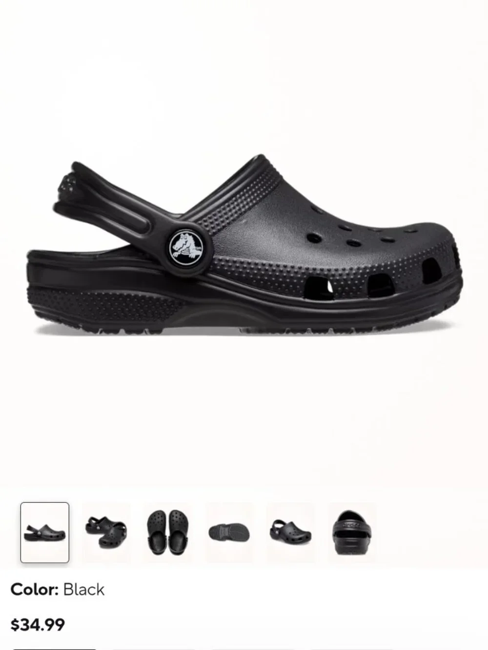 CROCS Black Kid's Size 10 💙